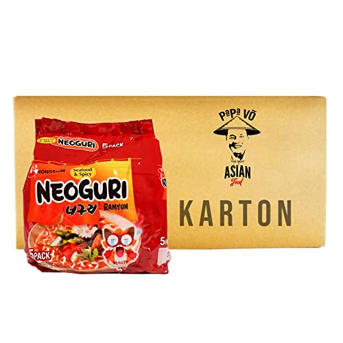 8er Pack (8x600g) Nongshim NEOGURI HOT Ramyun Ramen Nudeln (Papa Vo®) von Papa Vo