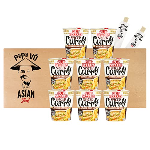 8er Pack (8x67g) Nissin Cup Nudeln Japanese Curry Geschmack (Papa Vo®) von Papa Vo