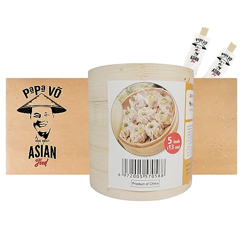 Bambusdämpfer Set Ø13cm + 2 Papa Vo Chopsticks von Papa Vo