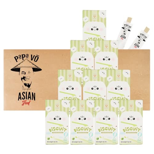 Biscuit Stick Matcha Flavour (10x40g) + 2 Papa Vo Chopsticks von Papa Vo