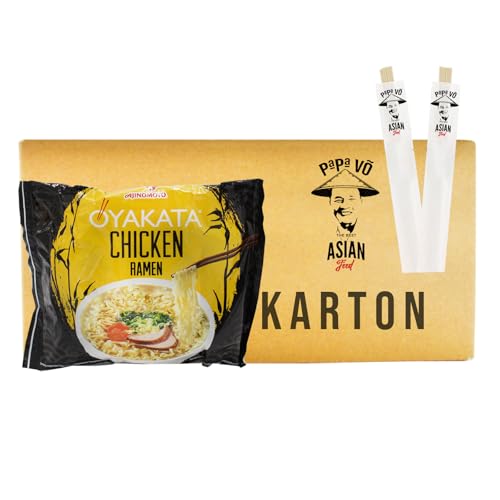 Chicken Ramen Nudeln (22x83g) + 2 Papa Vo Stäbchen von Papa Vo