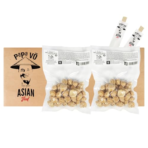 Kemirinüsse Candel Nuts Kemiri Nuts (2x100g) + 2 Papa Vo Chopsticks von Papa Vo