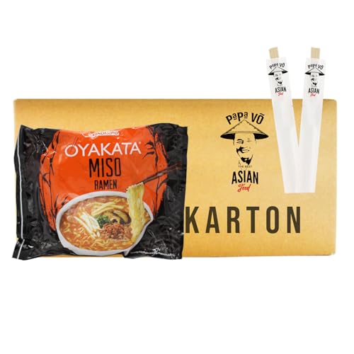 Miso Ramen Nudeln (22x89g) + 2 Papa Vo Stäbchen von Papa Vo