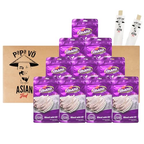 Taro Chips Khoai Mon Say (10x250g) + 2 Papa Vo Chopsticks von Papa Vo