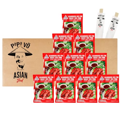 Xa Xiu Char Siu Mix für geröstetes Schweinefleich (10x100g) + 2 Papa Vo Stäbchen von Papa Vo