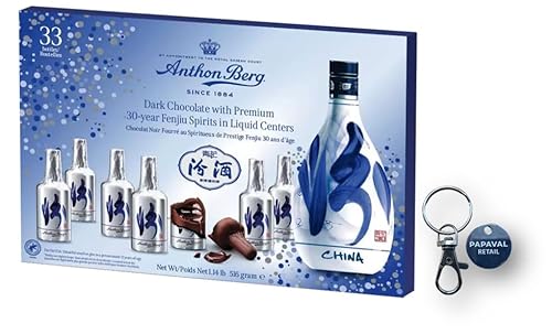 AnthonEs Berg Likör-gefüllte Baijiu-Schokoladenflaschen, 516 g, mit Schlüsselring von Papaval Retail