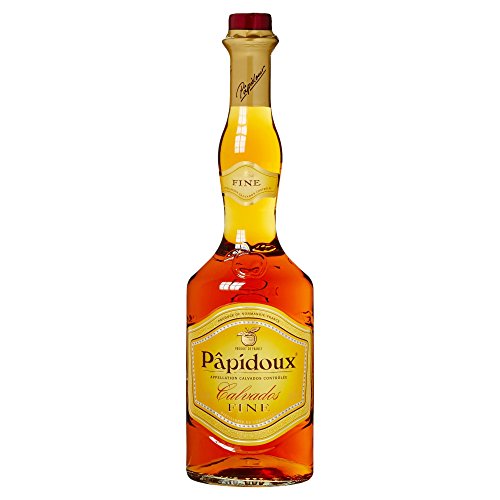 Papidoux Fine Calvados - aus Äpfel der Normandie (1 x 0,7l) - über drei Jahre gereift mit mildem, harmonischem Geschmack von rusepin