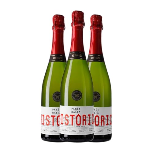 Parés Baltà Històric Brut Natur Cava Große Reserve 75 cl Weißer Sekt (Karton mit 3 Flaschen von 75 cl) von Parés Baltà