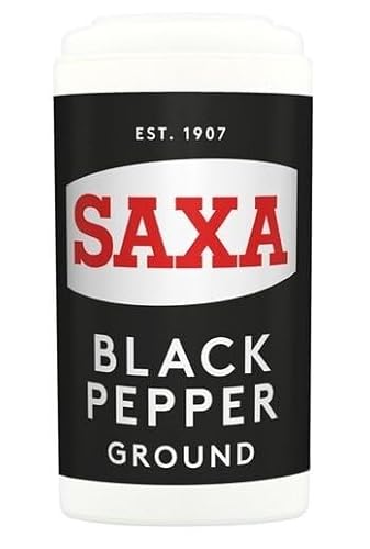 SAXA Mini-Pfeffertopf für den Tisch, 12 x 25 g, Schwarz von Parkers