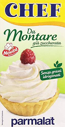 12x Parmalat Chef Da Montare già zuccherata Gebäckprodukt schon gesüßt Sahne für Desserts 500ml Ideal zum Füllen und Dekorieren aller Arten von Desserts ohne hydrierte Fette von Parmalat