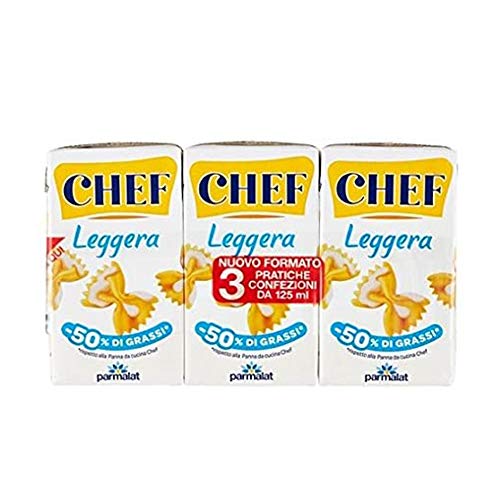 6x Parmalat Panna chef Leggera Sahne Kochcreme creme light Licht 3x 125 ml von Parmalat