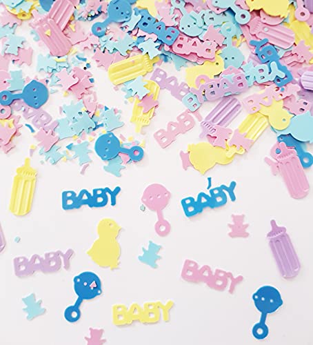 Baby Shower Junge Mädchen Unisex Baby Tisch Metallic Folie Streudeko Streudeko Streudeko Mehrfarbig Dekorationen x 3 Packungen von Party Angels