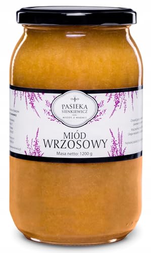 Natürlicher Honig aus Polen - Sienkiewicz Bienenhaus - verschiedene Sorten und Größen (Heidehonig, 1200 Gramm) von Pasieka Sienkiewicz