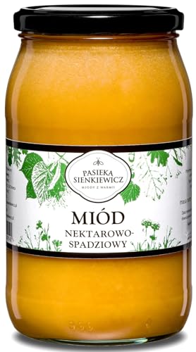 Natürlicher Honig aus Polen - Sienkiewicz Bienenhaus - verschiedene Sorten und Größen (Honigtau-Nektarhonig, 1200 Gramm) von Pasieka Sienkiewicz