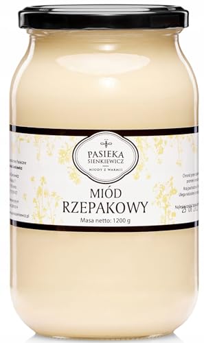 Natürlicher Honig aus Polen - Sienkiewicz Bienenhaus - verschiedene Sorten und Größen (Rapsblütenhonig, 1200 Gramm) von Pasieka Sienkiewicz