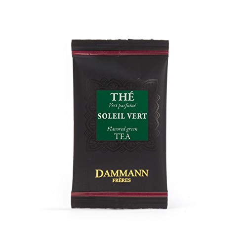 Dammann Soleil Vert - Grüner Tee, Aromatisiert mit Ätherischem Blutorangenöl, 24 Filter, Dammann Frères von Passerini