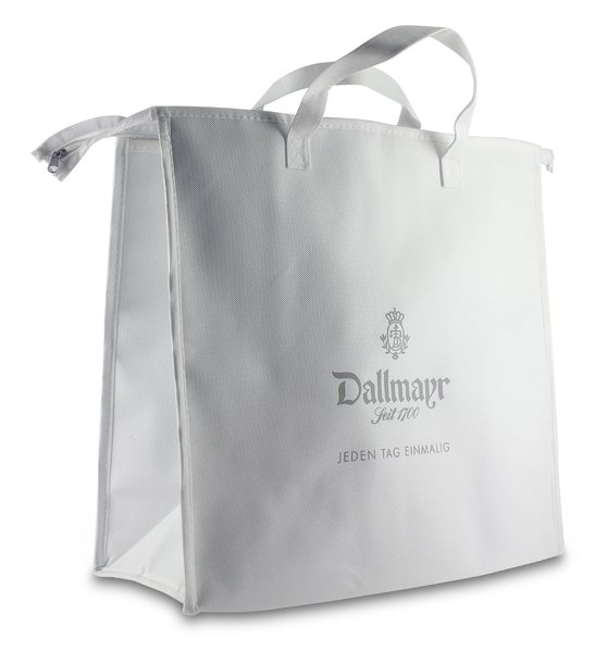 Kühltasche weiß mit Logo von Alois Dallmayr KG