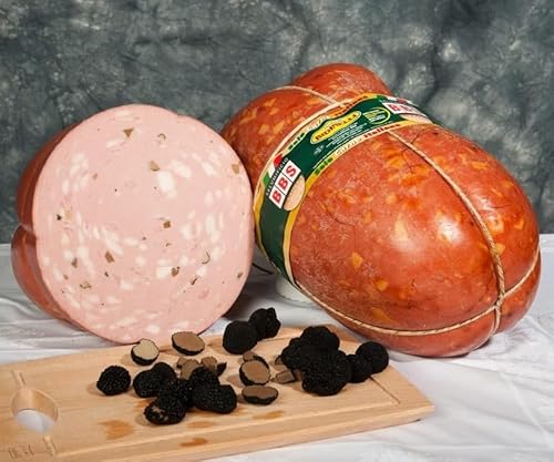 Italienische Mortadella mit schwarzem Trüffel in Naturdarm Ca. 500gr von Passione Italia