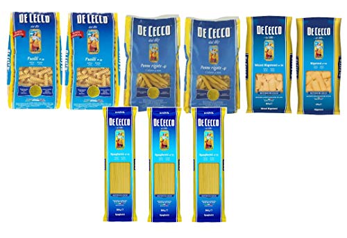 DE CECCO Box Sortiment Pasta 4,5 KG: Spaghetti - FUSILLI - RIGATONI - MEZZI RIGATONI - Penne RIGATE von Pasta Pasta