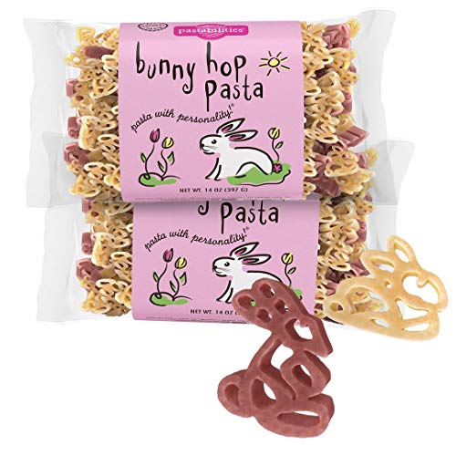 Pastabilities Bunny Hop Pasta, lustige geformte Nudeln für Kinder und Ostern, gentechnikfreie natürliche Weizenpasta, 400 ml (2 Stück) von Pastabilities