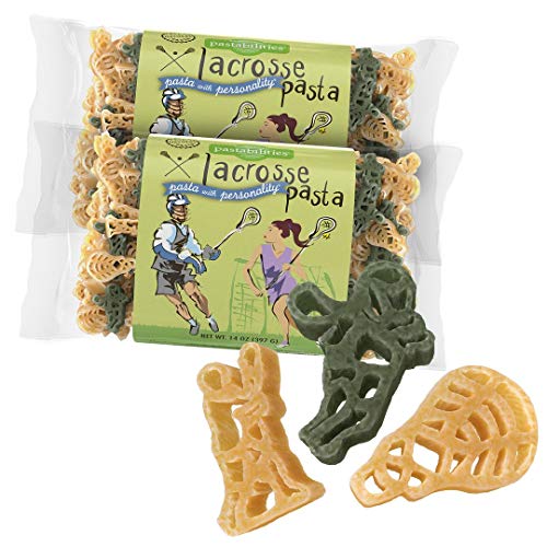 Pastabilities Lacrosse Pasta, lustiger Helm, Stick & Spieler-Nudeln für Kinder, gentechnikfreie natürliche Weizenpasta, 400 ml (2 Stück) von Pastabilities