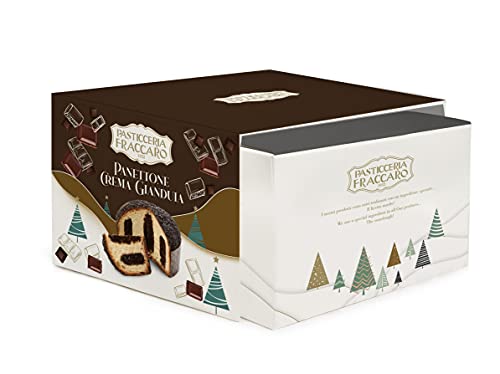 Fraccaro Panettone, Puccini crema Gianduia 1 x 750g italienischer Weihnachtskuchen von Pasticceria Fraccaro 1932