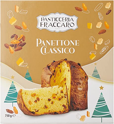 Fraccaro Panettone Classico - 1 x 750 g italienischer Weihnachtskuchen von Pasticceria Fraccaro 1932