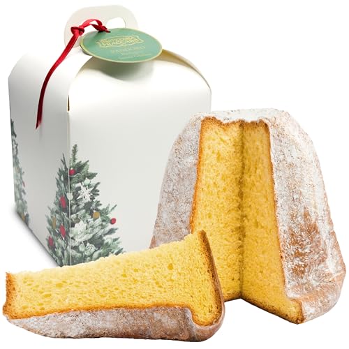 Glutenfreier Pandoro BIO von Fraccaro Spumadoro. Flaumiger, herrlich duftender Teig mit natürlichem Vanillearoma, Weihnachtskuchen Made in Italy 500gr von Pasticceria Fraccaro 1932