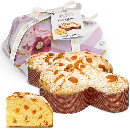 Handgemachte klassische Oster-Taube 750gr - Pasticceria Fraccaro 1932, Osterkuchen mit weichem und duftendem Teig, kandierten Orangenschalen, Mandelglasur und Kristallzucker, Verpackungslinie von Pasticceria Fraccaro 1932