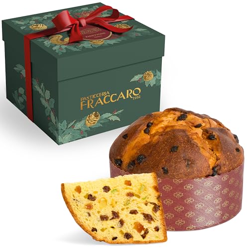 Klassischer handwerklicher Panettone 1 kg – Panettone mit kandierten Früchten und Rosinen, Pasticceria Fraccaro 1932, nur mit Mutterhefe, Dessert Made in Italy, Geschenkbox von Pasticceria Fraccaro 1932