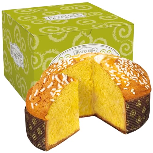 Venezianische Focaccia Grüne Karte (die Originale) von der Pasticceria Fraccaro – 750 g, Venetianische Focaccia, Weicher Teig und Butterblume mit Zuckerguss und Zuckergranulat, Geschenkbox von Pasticceria Fraccaro 1932