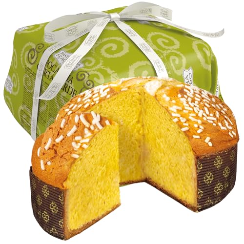 Venezianisches Focaccia-Grünpapier (das Original) von Pasticceria Fraccaro 1932 – 750 g venezianisches Focaccia aus weichem Teig und Butterblumen mit Glasur mit Kristallzucker, handwerklich verpackt von Pasticceria Fraccaro 1932