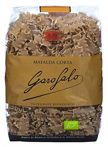 Garofalo BIO Vollkorn-Mafalda Corta 500g, Vollkorn Hartweizen-Grieß, vegan, Vollkorn-Pasta aus Italien, biologische Nudeln, fertig in 13 Minuten von VORAGA