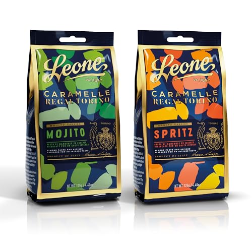 Leone da 1857 - Gourmet-Bonbons Regal Torino Mojito und Spritz - Glutenfrei und vegan - 2 x 125 g von Pastiglie Leone