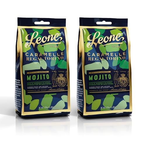 Leone seit 1857 - Gourmet-Bonbons Regal Torino Mojito - Glutenfrei und vegan - 2 x 125 g von Pastiglie Leone