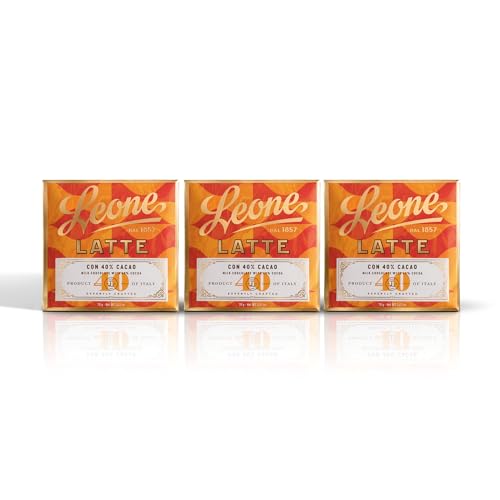 Leone seit 1857 - Milchschokoladentafel - 40% Milchschokolade von Leone - Glutenfrei - 3 Tafeln zu je 70 g (3 x 70 g) von Pastiglie Leone