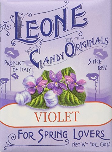 Pastiglie Leone Violet Candy Mints in Retro-Box, 3 Stück von Pastiglie Leone