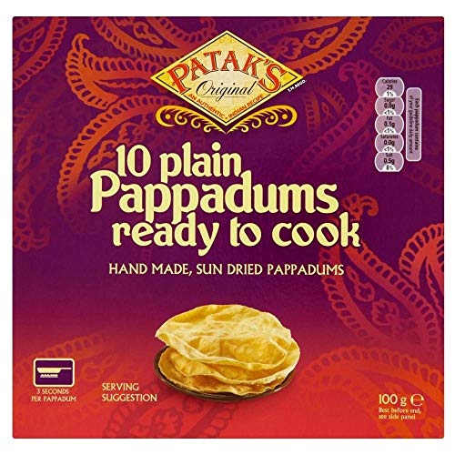 PATAK'S - Pappadum Naturell 15cm, (1 X 100 GR) von Patak's