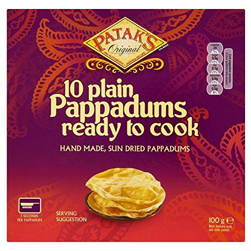 Patak Der Ebene Bereit Zu Kochen Pappadums (10 Pro Packung - 100G) von Patak's