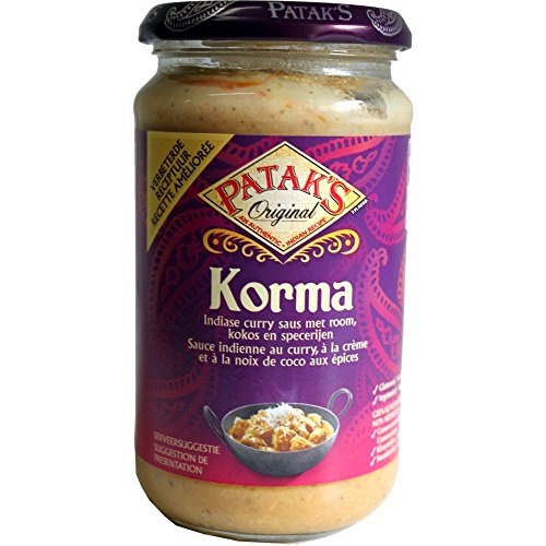 Patak's 'Korma' Indiase Curry Saus 400ml Glas (Indische Currysauce) von Pataks Foods