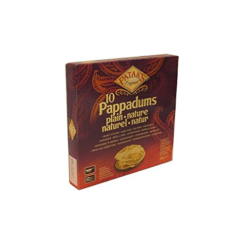 Patak's Pappadums Nature 100g Packung (Fertig-Teigfladen) von Pataks Foods