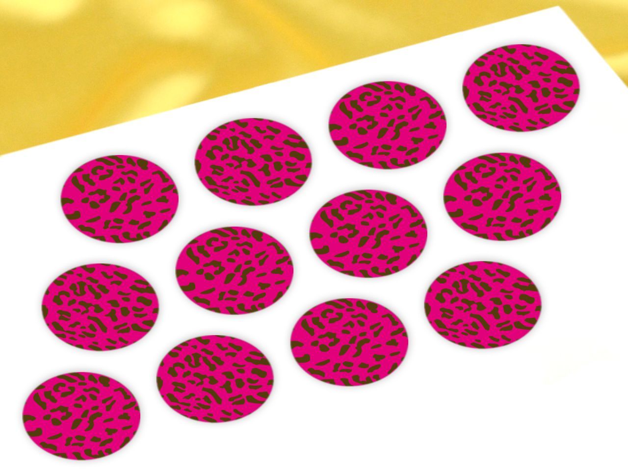 Cupcake Buttons Leopard pink 12 Stück von Cake-Masters Basics