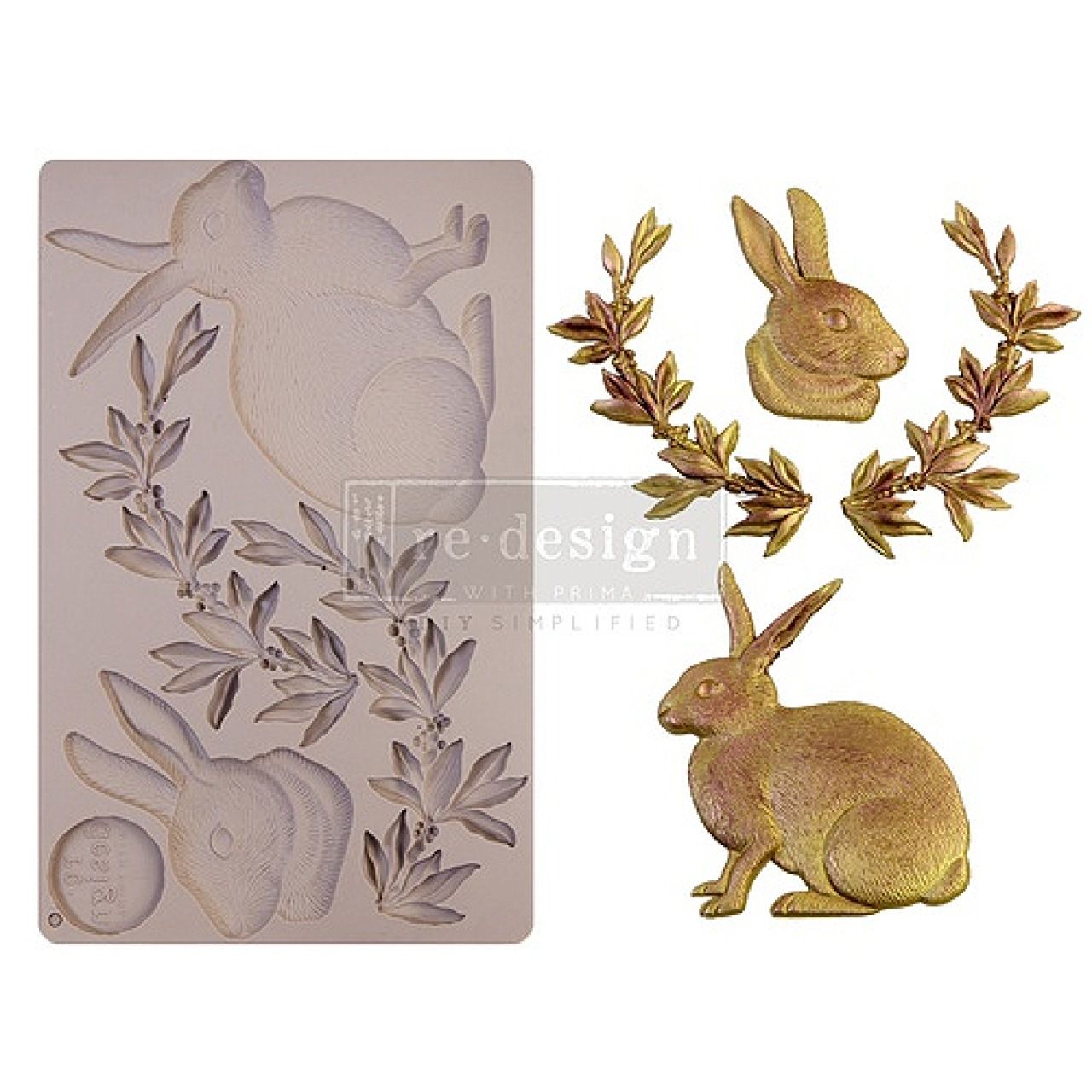 Fondantform Meadow Hare Osterhasen von Pati-Versand