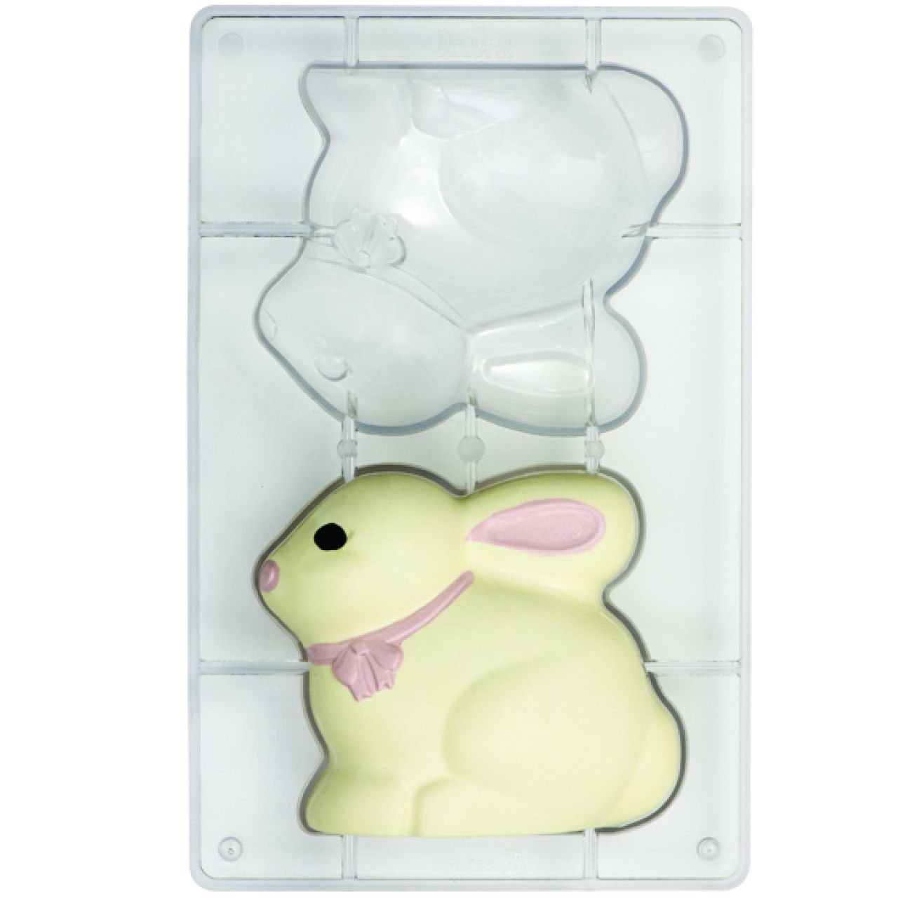 Schokoladenform Polycarbonat Hase 9,4x8 cm von Pati-Versand