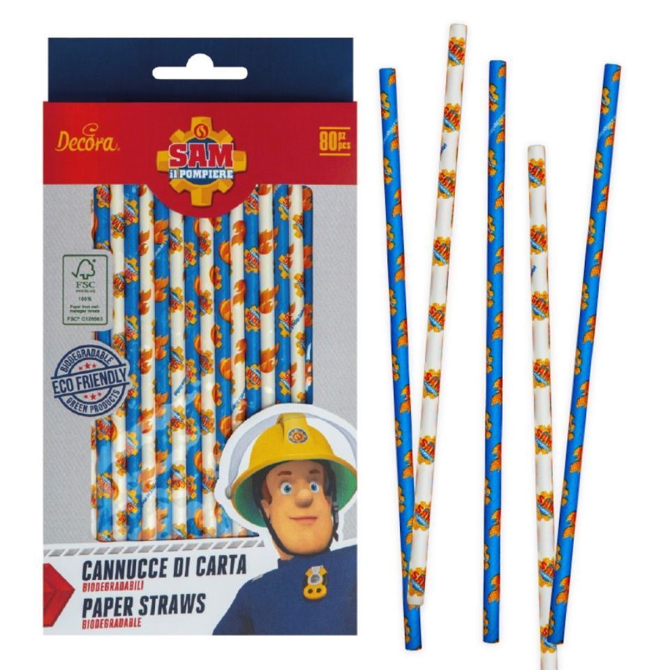 Strohhalme Bio Papier Feuerwehrmann Sam Strohhalme Bio Papier Feuerwehrmann Sam von Pati-Versand