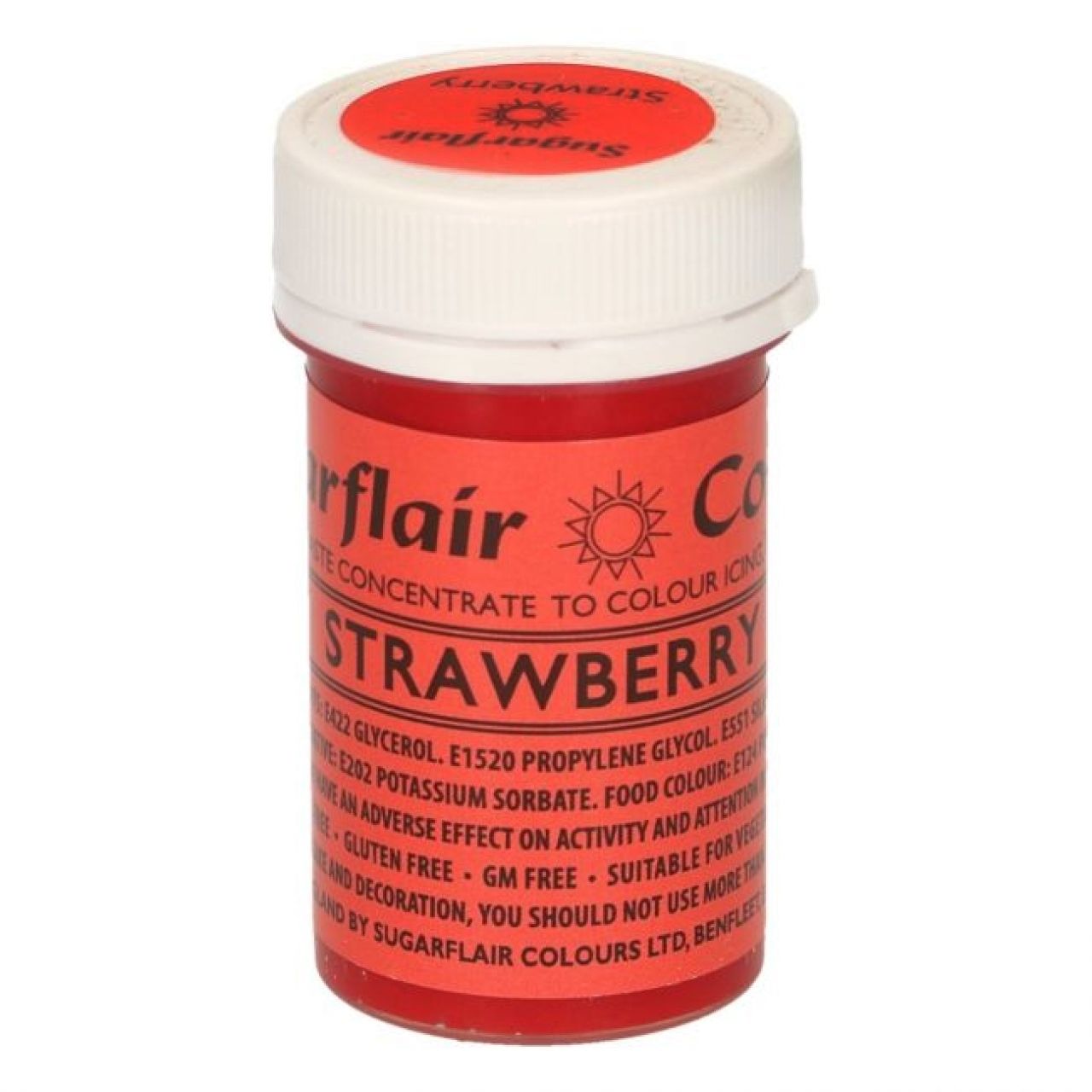 Sugarflair Profi Lebensmittelfarbe Erdbeere (Strawberry) von Pati-Versand