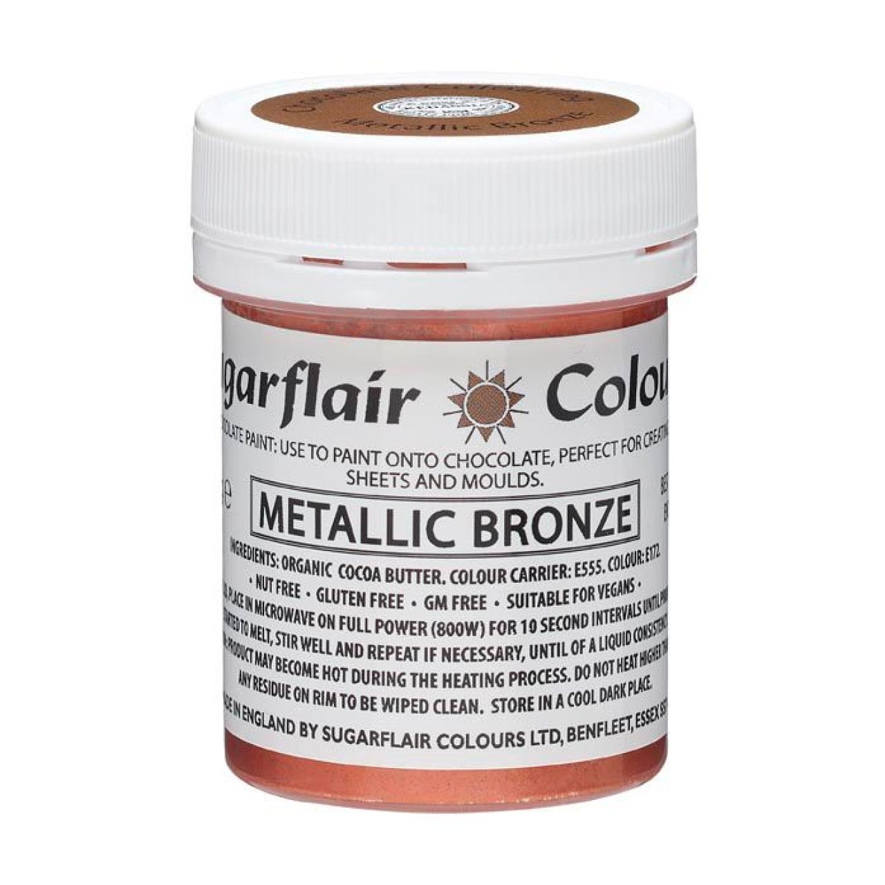 Sugarflair Schokoladenfarbe Malfarbe Bronze von Pati-Versand