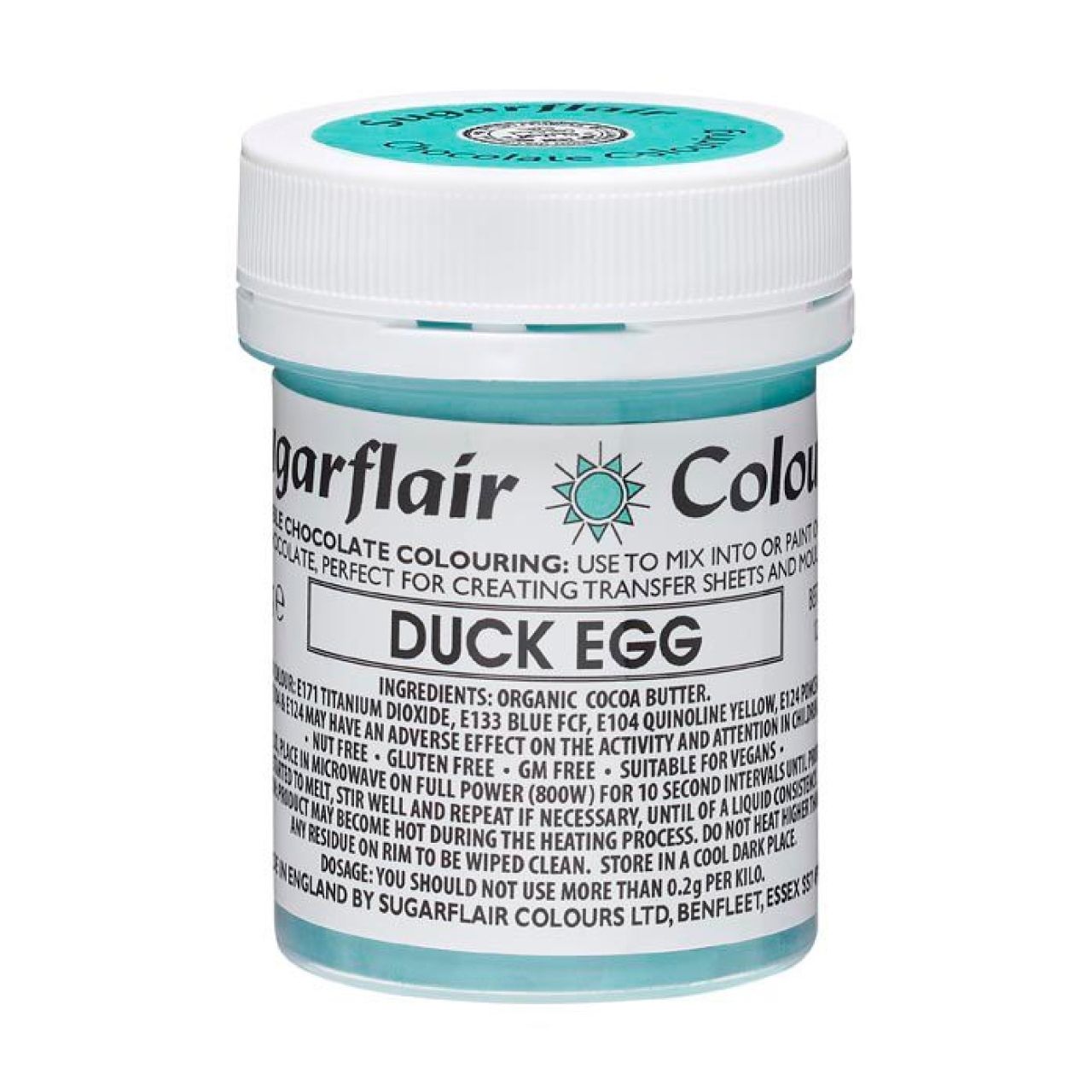 Sugarflair Schokoladenfarbe Malfarbe Duck Egg Blau von Pati-Versand