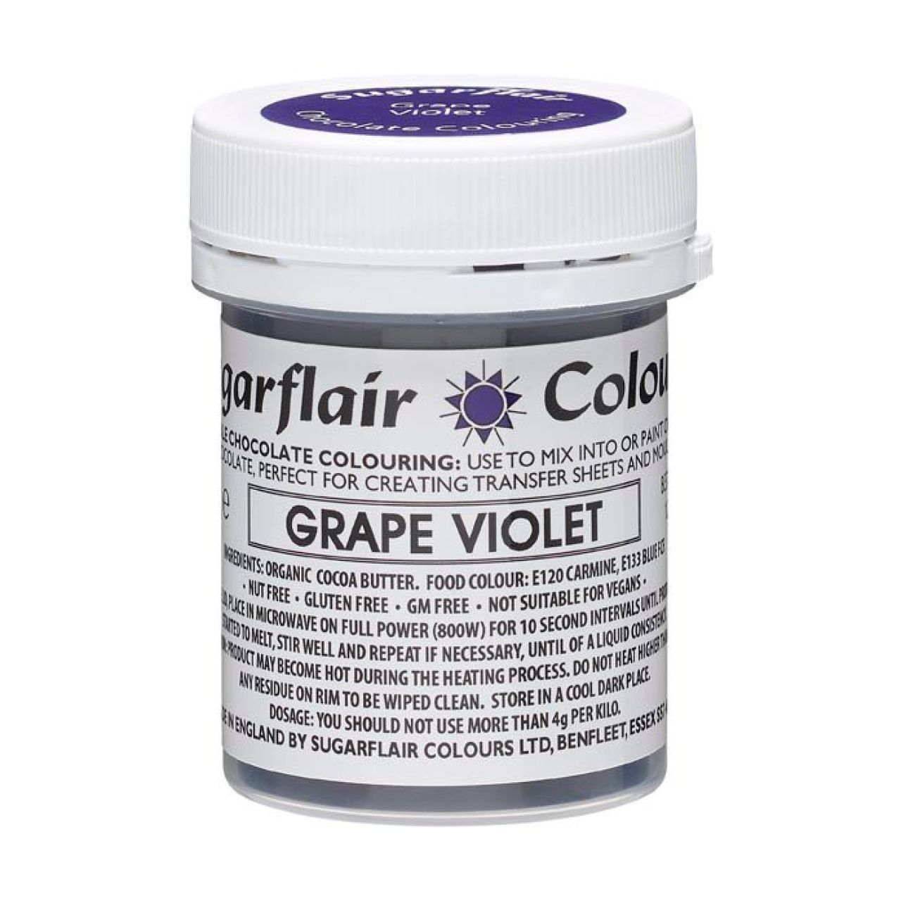 Sugarflair Schokoladenfarbe Malfarbe Grape Violett von Pati-Versand