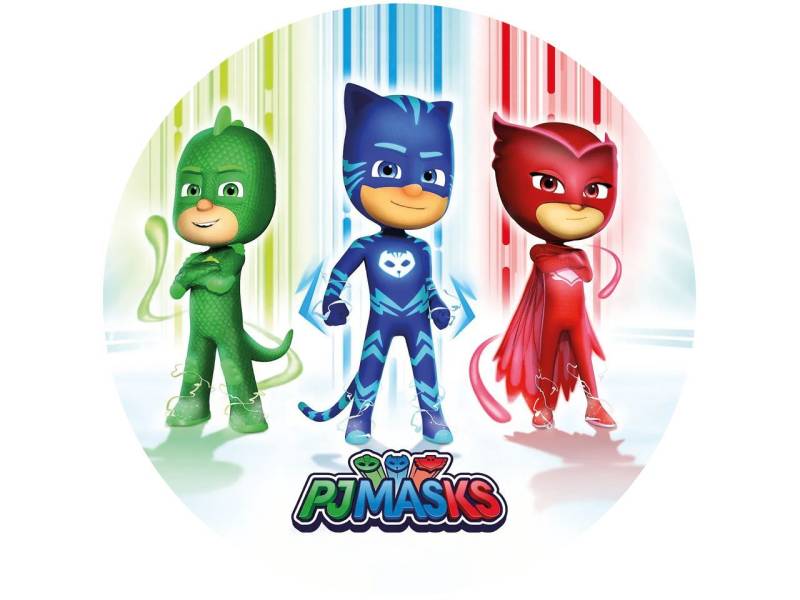 Tortenaufleger PJ Masks, rund 20cm von Pati-Versand